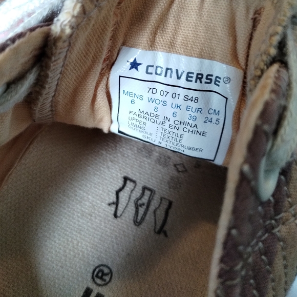 Converse Shoes, Chuck Taylor All Star, Size: Women's 8 Men's 6, Patchwork Quilt - Picture 7 of 8